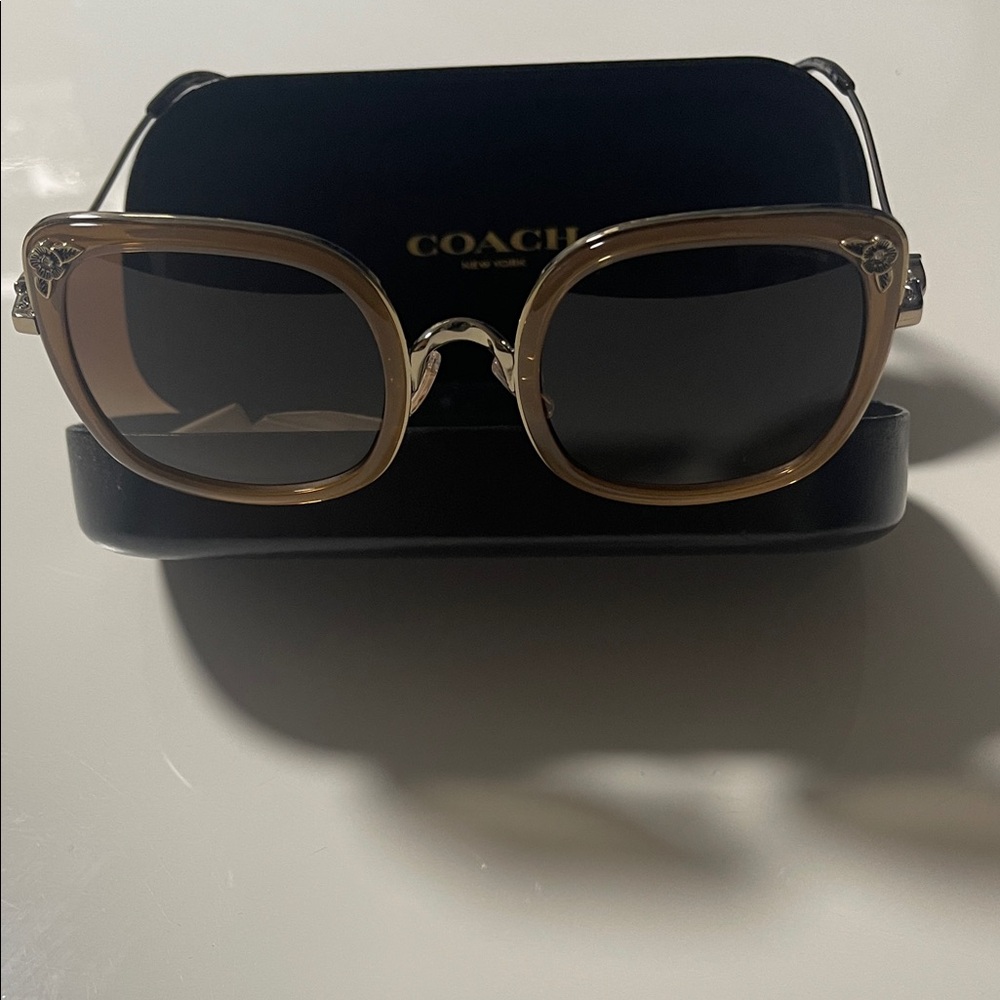 Coach Women's Tan Sunglasses